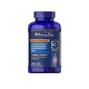 Puritan's Pride Glucosamina de doble fuerza, condroitina y MSM (240 cápsulas)